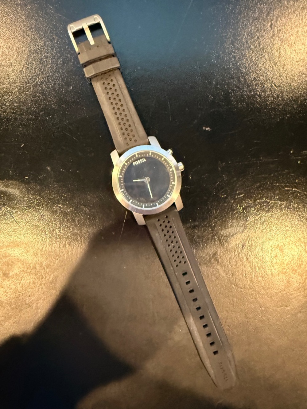 FOSSIL Mens' Big Tic BG2219 Black Resin Quartz Watch - Water Resistant